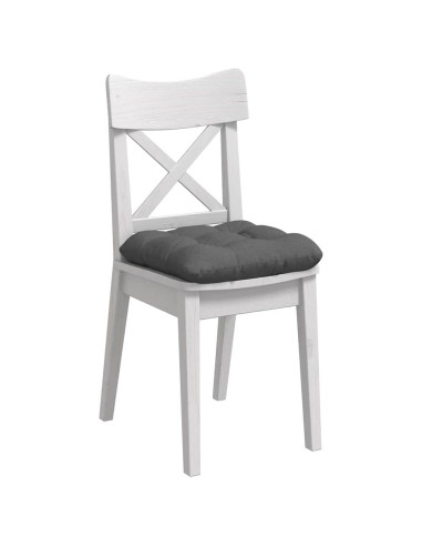 Cuscini per Seduta 4 pcs Grigio scuro 40 x 40 x 12 cm Tessuto