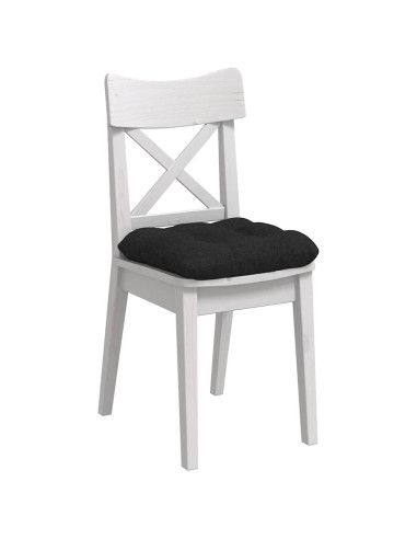 Cuscini per Seduta 4 pcs Nero 40 x 40 x 12 cm Tessuto