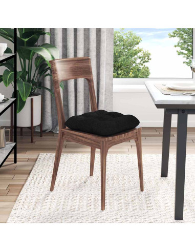 Cuscini per Seduta 4 pcs Nero 40 x 40 x 12 cm Tessuto