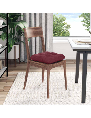 Cuscini per Seduta 4 pcs Rosso Vino 40 x 40 x 12 cm Tessuto