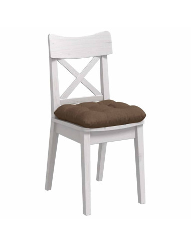 Cuscini per Seduta 4 pcs Marrone 40 x 40 x 12 cm Tessuto