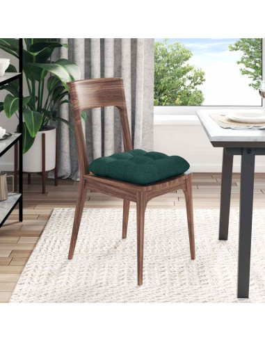 Cuscini per Seduta 4 pcs Verde Scuro 40 x 40 x 12 cm Tessuto