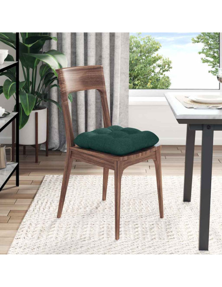 Cuscini per Seduta 4 pcs Verde Scuro 40 x 40 x 12 cm Tessuto