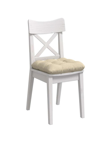 Cuscini per Seduta 4 pcs Crema 40 x 40 x 12 cm Tessuto