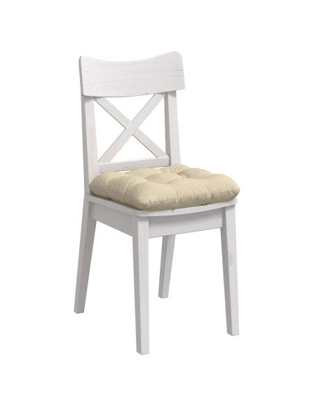 Cuscini per Seduta 4 pcs Crema 40 x 40 x 12 cm Tessuto