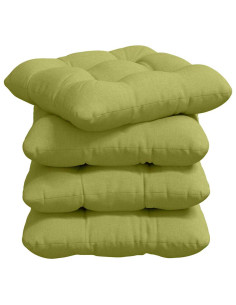Cuscini per Seduta 4 pcs Verde chiaro 40 x 40 x 12 cm Tessuto 2