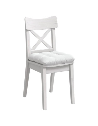 Cuscini per Seduta 4 pcs Bianco 40 x 40 x 12 cm Tessuto