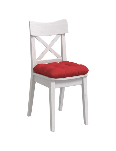 Cuscini per Seduta 4 pcs Rosso 40 x 40 x 12 cm Tessuto