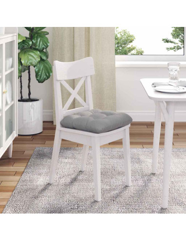 Cuscini per Seduta 4 pcs Grigio Nuvola 40 x 40 x 12 cm Tessuto