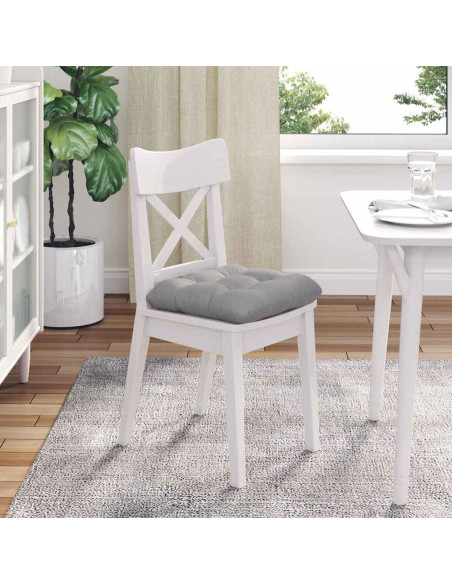 Cuscini per Seduta 4 pcs Grigio Nuvola 40 x 40 x 12 cm Tessuto