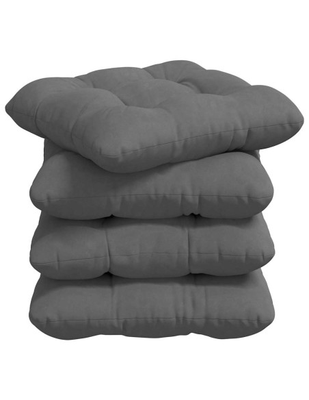 Cuscini per Seduta 4 pcs Grigio scuro 40 x 40 cm