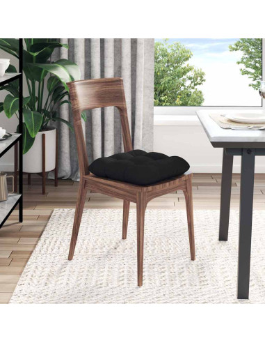 Cuscini per Seduta 4 pcs Nero 40 x 40 cm Tessuto in Microfibra