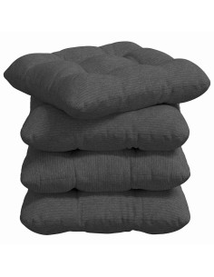 Cuscini per Seduta 4 pcs Grigio scuro 40 x 40 cm 2