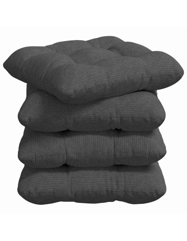 Cuscini per Seduta 4 pcs Grigio scuro 40 x 40 cm