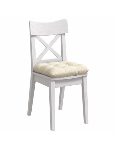 Cuscini per Seduta 4 pcs Crema 40 x 40 cm Tessuto in Cords