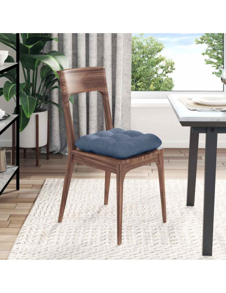 Cuscini per Seduta 4 pcs Blu 40 x 40 cm Tessuto in Cords