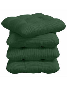 Cuscini per Seduta 4 pcs Verde Scuro 40 x 40 cm 2