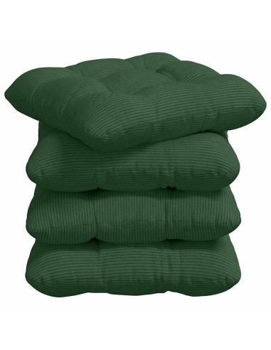 Cuscini per Seduta 4 pcs Verde Scuro 40 x 40 cm