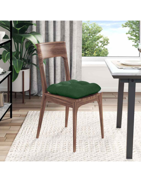 Cuscini per Seduta 4 pcs Verde Scuro 40 x 40 cm