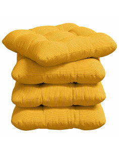 Cuscini per Seduta 4 pcs Giallo Chiaro 40 x 40 cm 2