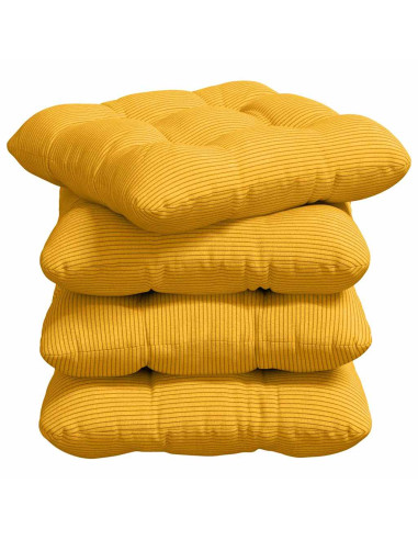 Cuscini per Seduta 4 pcs Giallo Chiaro 40 x 40 cm