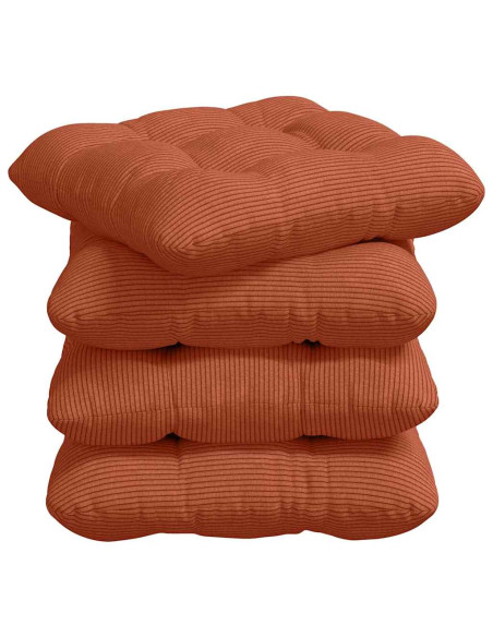 Cuscini per Seduta 4 pcs Rosso Arancio 40 x 40 cm