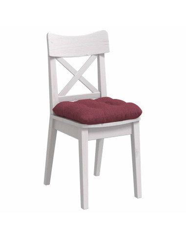 Cuscini per Seduta 4 pcs Rosso Vino 45 x 45 x 12 cm Tessuto