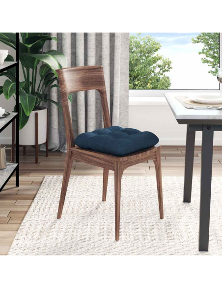 Cuscini per Seduta 4 pcs Blu 45 x 45 x 12 cm Tessuto