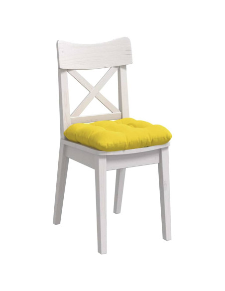 Cuscini per Seduta 4 pcs Giallo Chiaro 45 x 45 x 12 cm Tessuto