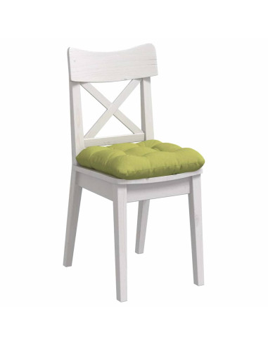 Cuscini per Seduta 4 pcs Verde chiaro 45 x 45 x 12 cm Tessuto