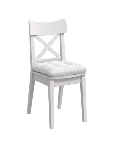 Cuscini per Seduta 4 pcs Bianco 45 x 45 x 12 cm Tessuto