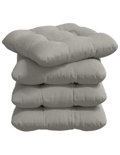 Cuscini per Seduta 4 pcs Grigio chiaro 45 x 45 cm 2