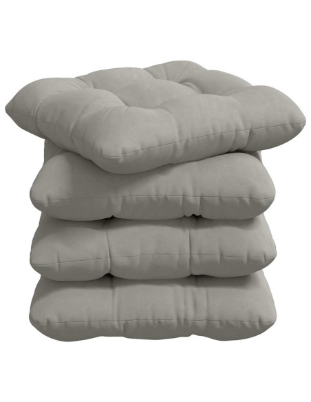 Cuscini per Seduta 4 pcs Grigio chiaro 45 x 45 cm