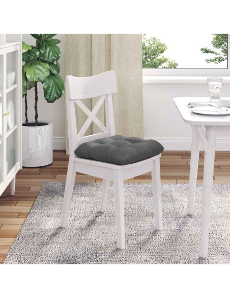Cuscini per Seduta 4 pcs Grigio scuro 45 x 45 cm