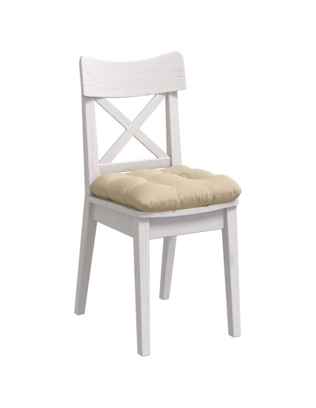 Cuscini per Seduta 4 pcs Crema 45 x 45 cm Tessuto in Microfibra