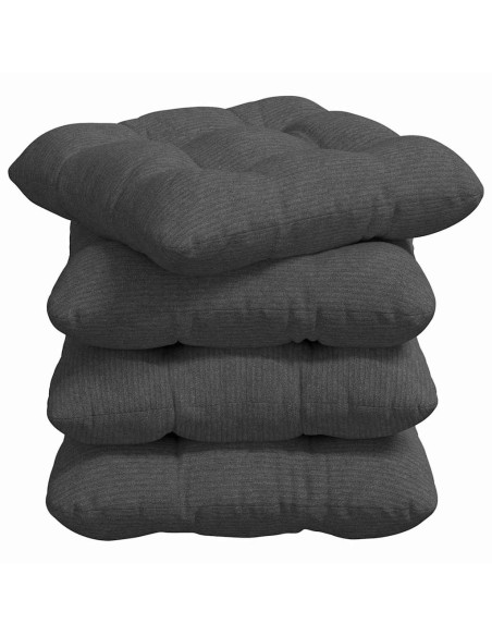 Cuscini per Seduta 4 pcs Grigio scuro 45 x 45 cm