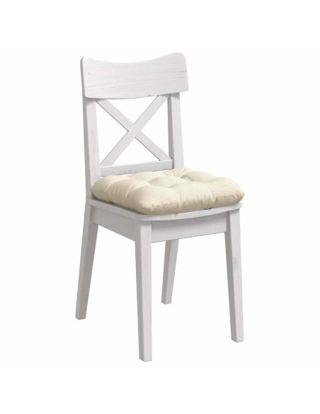 Cuscini per Seduta 4 pcs Crema 45 x 45 cm Tessuto in Cords