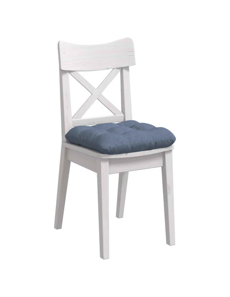 Cuscini per Seduta 4 pcs Blu 45 x 45 cm Tessuto in Cords