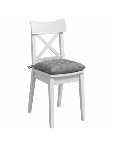 Cuscini per Seduta 4 pcs Grigio chiaro 40 x 40 x 6 cm Tessuto