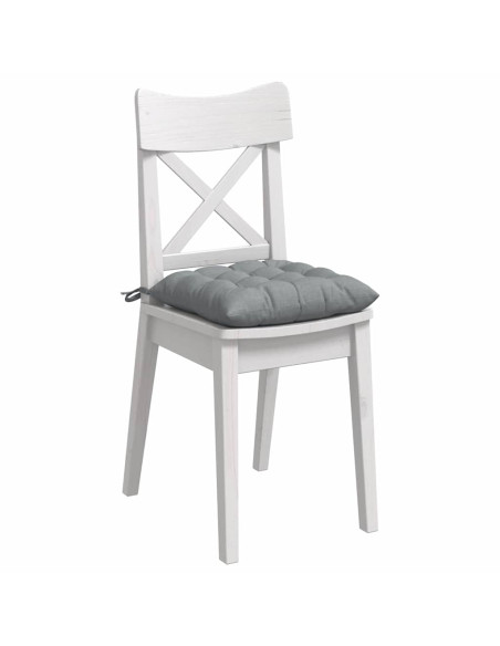 Cuscini per Seduta 4 pcs Grigio chiaro 40 x 40 x 6 cm Tessuto