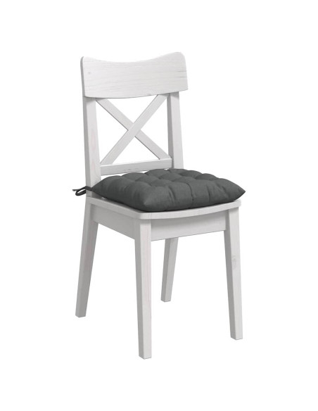 Cuscini per Seduta 4 pcs Grigio scuro 40 x 40 x 6 cm Tessuto