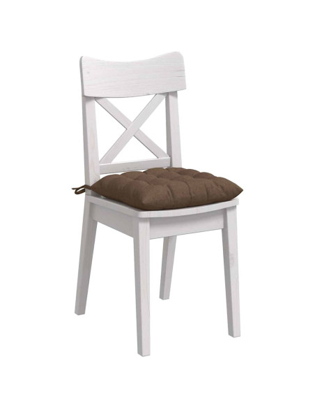 Cuscini per Seduta 4 pcs Marrone 40 x 40 x 6 cm Tessuto