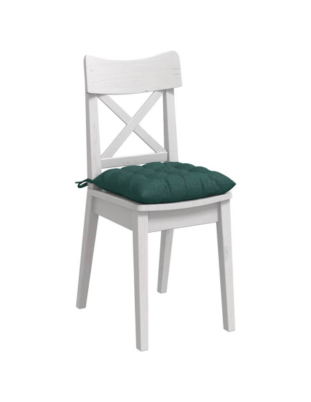 Cuscini per Seduta 4 pcs Verde Scuro 40 x 40 x 6 cm Tessuto