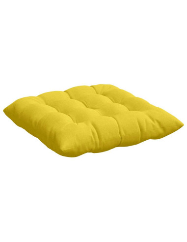 Cuscini per Seduta 4 pcs Giallo Chiaro 40 x 40 x 6 cm Tessuto
