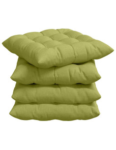 Cuscini per Seduta 4 pcs Verde chiaro 40 x 40 x 6 cm Tessuto 2
