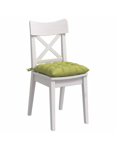 Cuscini per Seduta 4 pcs Verde chiaro 40 x 40 x 6 cm Tessuto