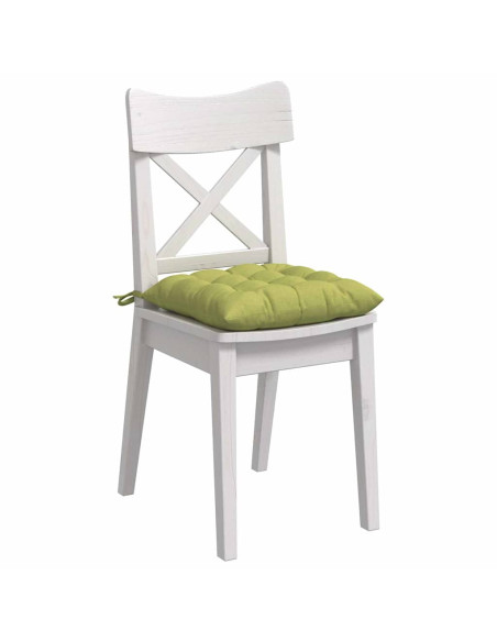 Cuscini per Seduta 4 pcs Verde chiaro 40 x 40 x 6 cm Tessuto