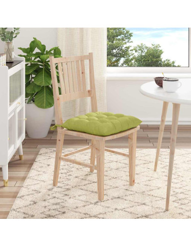 Cuscini per Seduta 4 pcs Verde chiaro 40 x 40 x 6 cm Tessuto