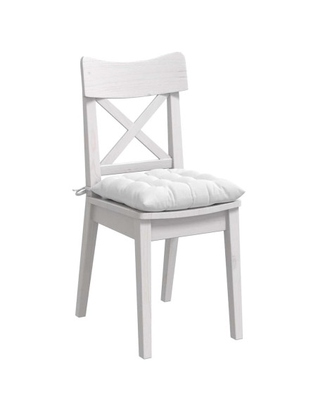 Cuscini per Seduta 4 pcs Bianco 40 x 40 x 6 cm Tessuto