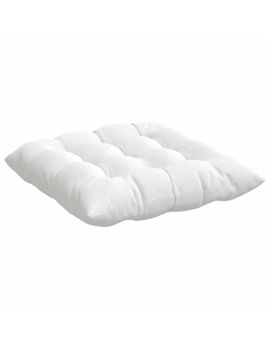 Cuscini per Seduta 4 pcs Bianco 40 x 40 x 6 cm Tessuto